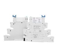 (2pcs)5V Relé Din Rail potencia en miniatura;Silm,Electroválvula PLC,5 Pin SPDT con Push in Socket,24 Bobina dc/ac,electromagnético,Max 6A 250VAC
