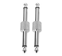 2PCS 6.35mm Adaptador de Efectos Enchufe de Pedal de Efectos Conector Adaptador de Efectos de Audio Reducción de Ruido Pedal de Guitarra Coulper Enchufe de Conversión Conector de