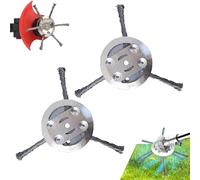 2pcs 6 Inch Steel Wire Weed Brush Cutter Trimmer Head,2025 New Steel Wire Grass Trimmer Head,String Trimmer Replacement Head,for Electric Battery Powered Cordless String Trimmer (A, 1)