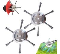 2pcs 6 Inch Steel Wire Weed Brush Cutter Trimmer Head,2025 New Steel Wire Grass Trimmer Head,String Trimmer Replacement Head,for Electric Battery Powered Cordless String Trimmer (B, 1)