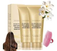 2Pcs 8 Seconds Revitalizing Hair Mask,8s Revitalizes Hot Dying Damaged Hair Mask,Hair Dye Repair Mask,Deep Moisture Repair Masks,Intensive Repair For Damaged Hair, For All Hair