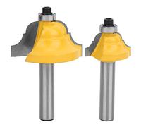 2PCS 8mm Shank Woodworking Milling Cutter, Trimming Router Bit Chamfer Cutter, YG8 Tungsten Carbide Router Bit with 45# Carbon Steel Body for Wood Lines Handrail Cabinet Profi