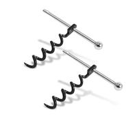 2pcs Abridor de Vino, Sacacorchos Espiral Abridor de Botellas de Acero Inoxidable Portátil Abridor de Botellas de Vino Cerveza con Llavero pequeño Sacacorchos de Vino