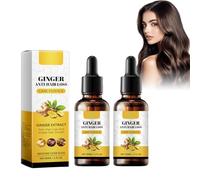 2PCS Aceites Esenciales para el Crecimiento Rápido del Cabello, Aceite de jengibre para el Crecimiento del Cabello, Aceites Naturales para el Cabello, Esencia Pelo Jengibre Natural