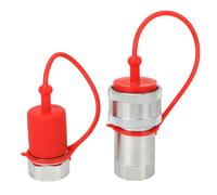 2pcs acoplador rápido hidráulico, hilo de 1 pulgada 4000psi 24 gpm accesorios de conexión rápida hidráulica con tapas de polvo para equipos de construcción