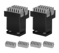 2PCS Actualización P1/X1 Series Dual Brush Heads Nozzle Wiper+4PCS Extra Silicone Brush Kit Compatible with Bambu Lab P1S/P1P/X1C/X1E Impresoras 3D,Fácil Instalación Filament Cleaning Silicone Brush