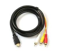 2PCS adaptador HDMI a 3RCA, para conexión de audio y video, adaptador Cinch a HDMI como conexión pasiva para TV y proyector, solución adaptador AV a HDMI para cine en casa y dispositivos multimedia