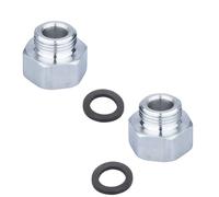 2pcs Adaptadores De Compresión Acero Inoxidable 2 Piezas Reductor Rosca Prueba Fuga Para La Cocina Fuente Adaptador Línea Agua Del Grifo