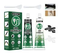 2PCS Adhesivo Aislante Líquido, Silicona Cinta Caucho, Negro y Blanco, Revestimiento Aislante para Cables, Secado Rápido e Impermeable, Electrical Tape, Apto para Todo Tipo de Aparatos Eléctricos