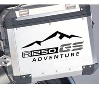 2pcs Adhesivo R1250GS Adventure Compatible con BMW Motorrad R1250 GS R 1250 HP Touratech y GIVI Trekker Outback 37L 48L (Black/Grey)