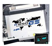 2pcs Adhesivo World R1250GS HP ADVENTUREE Compatible con BMW Motorrad R1250 GS R 1250 HP Touratech y GIVI Trekker Outback 37L 48L (Negro/Azul)