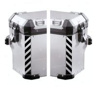 2pcs Adhesivos Reflectantes Compatible Avec Touratech Bolsas Laterales Aluminio (Black 071)