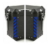 2pcs ADHESIVOS REFLECTANTES compatible avec Touratech BOLSAS LATERALES Aluminio (Blue 050)
