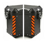 2pcs ADHESIVOS REFLECTANTES compatible avec Touratech BOLSAS LATERALES Aluminio (Orange 035)