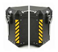 2pcs ADHESIVOS REFLECTANTES compatible avec Touratech BOLSAS LATERALES Aluminio (Yellow 020)