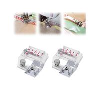 (2PCS)Adjustable Bias Tape Binding Foot, Sewing Machines Presser Foot for All Low Shank Snap-On Sewing Machine Industrial and Household