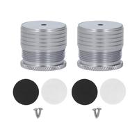 2Pcs Adjustable Furniture Leg Risers for Table Sofa Chair Desk Strong Support 23-37mm Height Aluminum Alloy Feet for Bed Cabinet Bathroom (Gris)