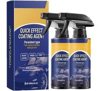 2PCS Advanced Car Quick-acting Coating Agent Spray, 3 in 1 High Protection Quick car coating spray, Ceramic Coating for Cars, Multi-Functional Coating Renewal Agent, Polish Spray Waterless Wash Wax