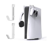 2PCS Agarre Gancho para auriculares para PS5 Slim Soporte para auriculares Gancho de agarre Hanger Compatible con todas las consolas para PS5 Soporte de auriculares Gancho de agarre