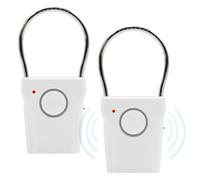 2pcs Alarma de puerta y ventana de alarma de manija de puerta 120 DB extra fuerte alarma puerta alarma de manija puerta sensor táctil alarma táctil para puerta para casa, tienda, oficina
