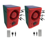 2pcs Alarma Solar con Sensor de Movimiento para Exteriores, ladridos de Perros y Disparos, 130 dB con Control Remoto, grabación de 20 Segundos, di adiós a los Intrusos