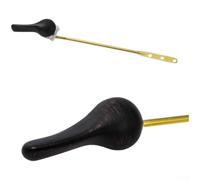 2pcs Aleación de zinc Inodoro Cisterna Manija Palanca con varilla de latón para tanques de 16-20mm - Negro & Chrome Flush Kit de reemplazo (negro)