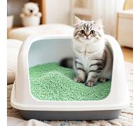 2Pcs Arena de Gato de Tofu Aglomerante, Desechable por el Inodoro, Súper Absorbente, Sin Polvo, Control de Olores Olor Green Tea