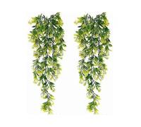 2pcs Artificial Ivy Plants Artificial Green Hanging Plants for Celebrations, Weddings, Kitchen, Garden, Office Decoration Yellow
