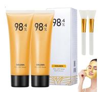 2Pcs Ascribei Gold Foil Peel off Mask,98.4 Golden Mask - Peel-Off Anti-Wrinkle Face Mask,Gold Peel off Mask,Deeply Cleans Face Mask Exfoliating Clean Blackhead
