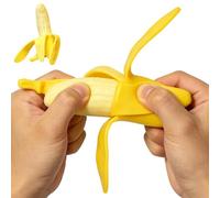 2Pcs Banana Squishying, Realistic Squeeze Squishying Banana, Fruit Shaped Slow Rising Stress Ball for Adults Teens Relaxing