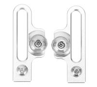2Pcs Bike C Clamp Brake Pad Aluminum Alloy Extension C Caliper Adapter Brakes for Road Bicycles (Plata)