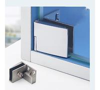 2pcs bisagra de cristal de la puerta del gabinete de cristal de la puerta del refrigerador del vino bisagra de cristal Clipable 3-5MM