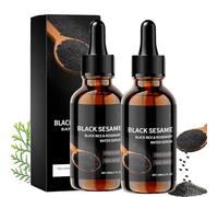 2Pcs Black Sesame Hair Growth Serum,Black Sesame Oil For Hair,Volumizing & Moisturizing Hair Treatment,Reduce Loss,Hair Regrowth For Thicker Fuller Hair