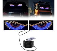 2PCS Blue Devil Eyes Light para Coches Parabrisas USB Plug & Play Car LED con 11 Modos Signe Demonio para SUV Pickups Camiones RV