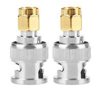 2PCS BNC Macho a SMA Macho Adaptador Conector Adaptador Adaptador de Prueba Kit de Prueba Convertidores