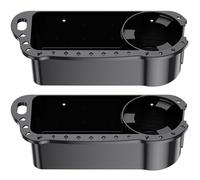 2PCS Boat Caddy Organizer, Multifunctional Boat Cup Holder, Space-Saving ABS Fishing Tool Holder for Kayak, Pontoon