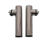 2Pcs Boat Stainless Steel Clamp On Fishing Rod Holder Rails 7/8 Inch To 1 Inch Tube Ship Stainless Steel Rod Frame Adjustable Boat Bracket Boat Pole B
