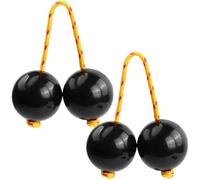 2PCS Bola de Arena de Ritmo, Instrumento de Percusión, Bola de Doble Batido de Arena, Bola de Arena Silenciosa para Niños Adultos Fiestas y Clases de Música, Negro