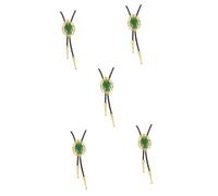 2pcs Bolo Tie Bow Vintage Retro Decor Mens Accessories Silver Ties for Men Moon Necklace Beaded Agate Man Neckline
