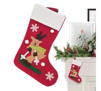 2pcs Bolsas De Medias De Navidad, Medias De Navidad De Papá Noel, Medias De Navidad Con Puño De Felpa, Bolsas De Medias De Navidad De Terciopelo, Bolsas De Dulces De Papá Noel, Medias De Chimenea De