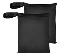 2pcs Bolsas Ropa Mojada,50 * 40 cm Bolsa Impermeable Piscina,Bolsa de Natación,Lavadora Wet Bag con Cremallera,Organizador para Trajes de Baño,Ropa Sucia,Toalla de Playa,Rañales,Ropa Deportiva,Negro