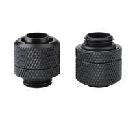 2PCS Boquilla G1.4 en Espiral con Conector de Refrigeraci¨®n por Agua de Lat¨®n, Kit de Conexi¨®n R¨¢pida con Anillo de Silicona, Instalaci¨®n F¨¢cil (Negro)