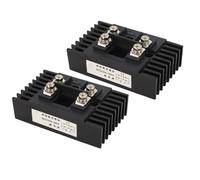 2Pcs Bridge Rectifier, 100A Single Phase Current Module 1600V 4 Terminals Impermeable for PWM Inverter, Battery Charging and Power Conversion