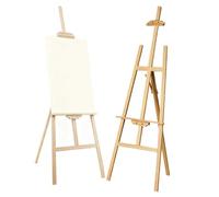 2PCS Caballete Madera，Caballete De Madera Natural De 150 Cm,Soporte Profesional Para Lienzo, Adecuado Para Niños y Adultos,Apto Para Pintura Acrílica,Óleo,Etc.,Herramienta De Arte Portátil