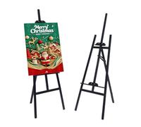 2PCS Caballete Madera,Caballete de madera natural negra de 175cm,soporte profesional para lienzos,adecuado para niños y adultos,apto para pinturas acrílicas,al óleo,etc.,herramienta artística portátil