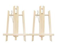 2Pcs Caballete Pintura, 30 CM Caballete De Mesa, Caballete Pequeño, Pino Macizo Caballete De Madera, Mini Caballete, Caballete Plegable, Caballete Niños, Soporte Decorativo, Caballete De Asiento