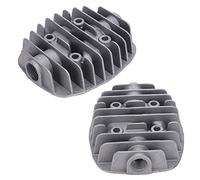 2Pcs Cabeza de Cilindro 2,5P/3P/5P/6P, Piezas de Compresor de Aire de Cabeza OD 20mm ID 16,5mm Accesorios de Cubierta de Cilindro Doble