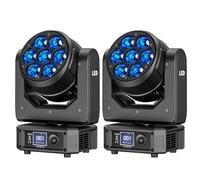 2PCS Cabeza Móvil 7X40W RGBW Wash Zoom Efecto Luces DMX512 23CH/35CH/51CH Iluminación Luces para Discoteca Club Bar Navidad