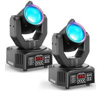 2PCS Cabeza Móvil Beam RGBW 3 en 1 de 30W, Tira de Luces con Efecto de Persecución d-mx512 Sonido Activo con Control Remoto para DJ Fiestas Discotecas Bodas Escenarios y Espectáculos