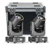 2PCS cabezas móviles LED con flight case Mini 7R Beam 230W lámpara luz de discoteca luces escenario 18CH Moving Head para DJ Bar Fiesta escenario Club Iluminación